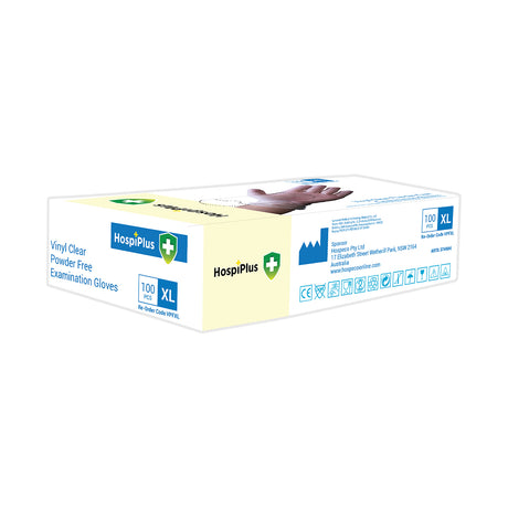 HospiPlus Clear Vinyl Powder-Free Gloves