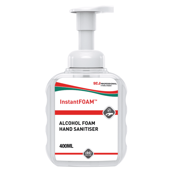 Deb InstantFOAM Alcohol-Based Foam Hand Sanitiser, 400mL Pump Bottle