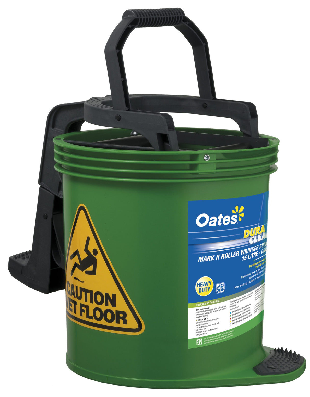 DuraClean Mark II Roller Wringer Bucket '15L' Green