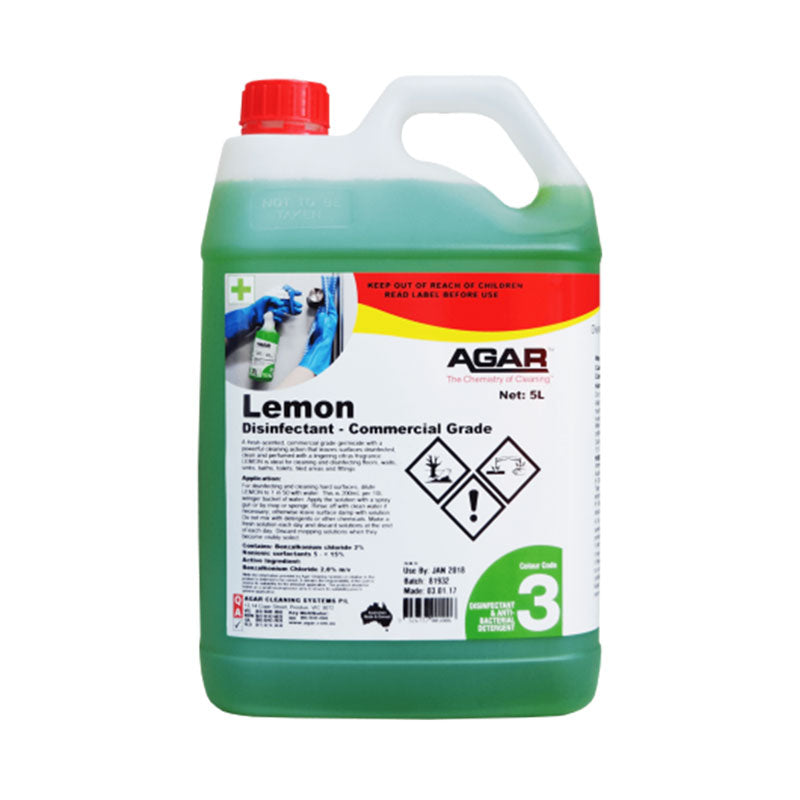 Agar 5L Lemon Commercial Grade Disinfectant