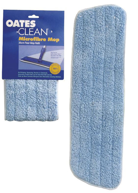 400mm Microfibre Flat Mop Refill - Blue