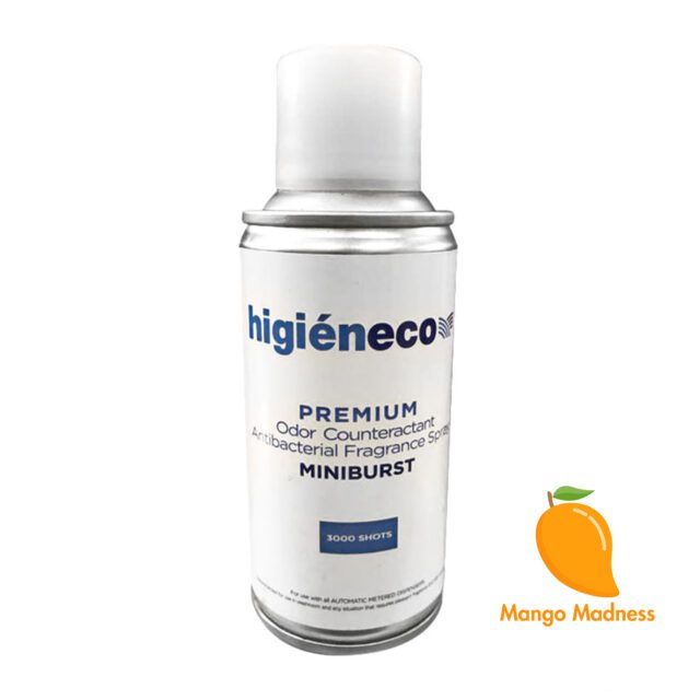 Higieneco MiniBurst 2.0 Mango Madness Antibacterial Automatic Aerosol Air Freshener Fragrance Refill, 160 mL