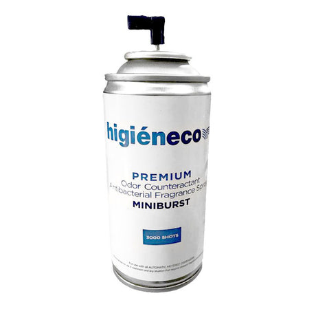 Higieneco MiniBurst 1.0 Baby Powder Automatic Aerosol Air Freshener Fragrance Refill, Antibacterial, 3000 Sprays, 110 mL