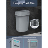 Multi Curved Trash Bin, Floor Standing or Wall Mounted, White, 32 L