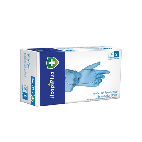 HospiPlus Blue Nitrile Powder-Free Gloves