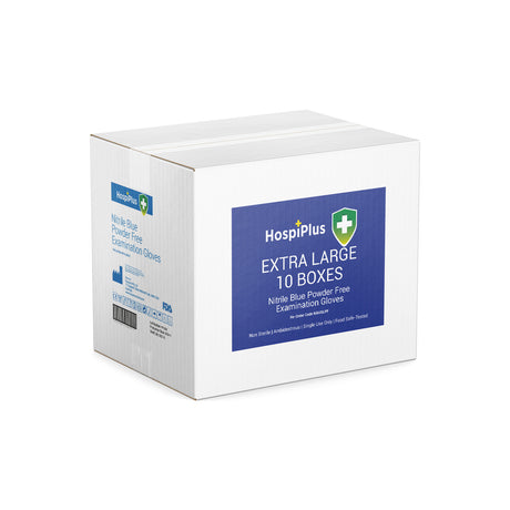 HospiPlus Blue Nitrile Powder-Free Gloves