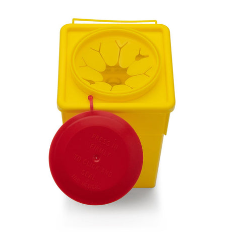 IDC Medical 2L Non-Spill Snap Lid Sharps Container