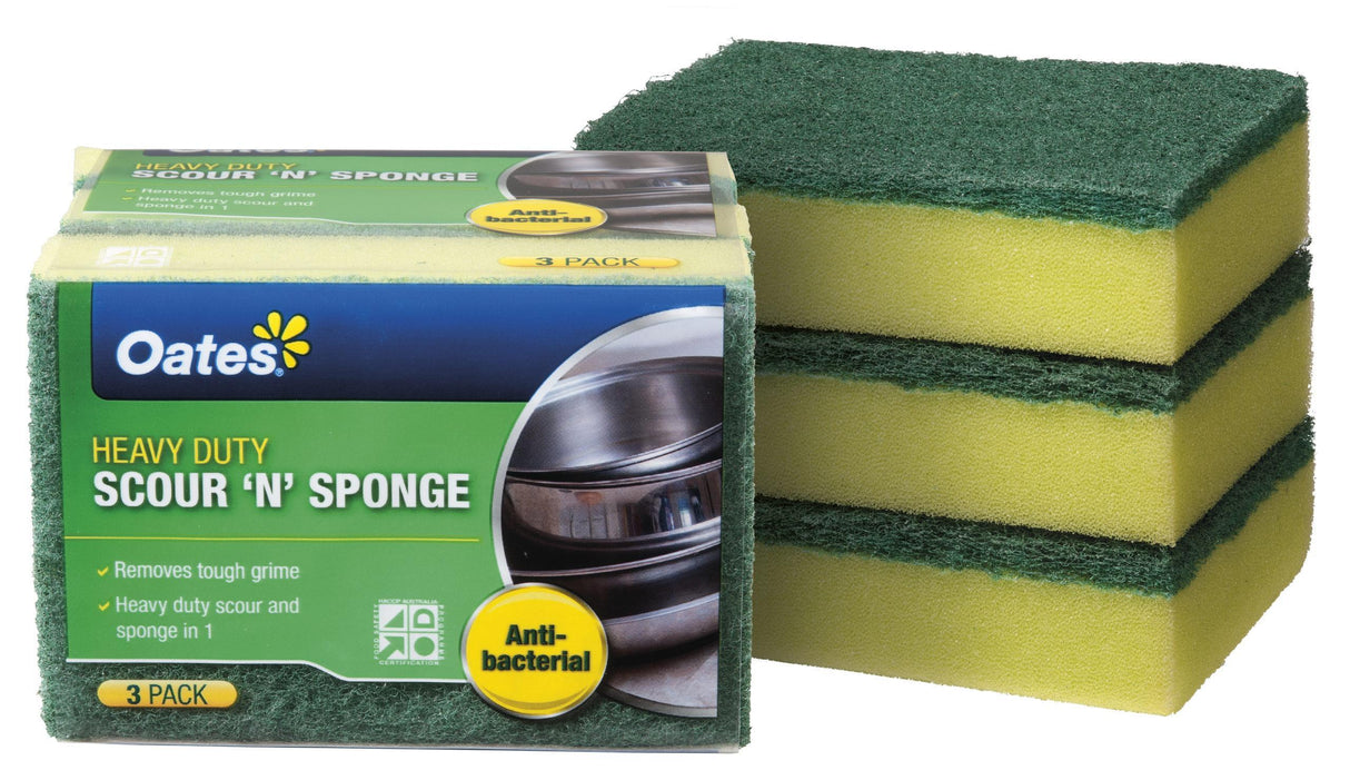 DuraFresh Antibacterial Scour 'N' Sponge - 3 Pack
