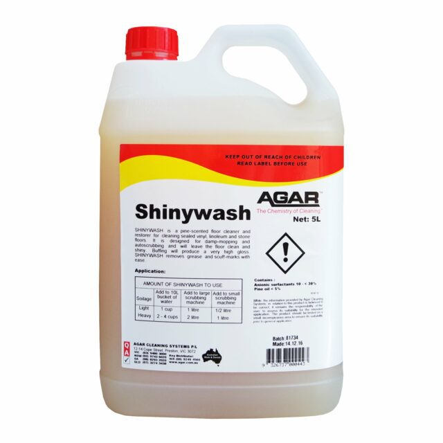 Agar Shinywash Floor Cleaner and Restorer, 5L