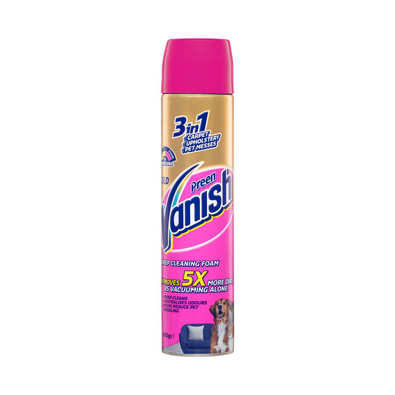 Vanish Preen Gold 3 in 1 Deep Cleaning Foam 600g