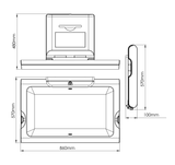 Mediclinics Babymedi Horizontal Baby Changing Station with Ioniser