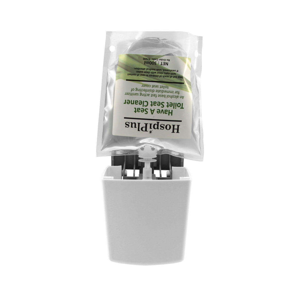 Spray Sanitiser Manual Dispenser, White Gray, Pouch Refill, 300 mL