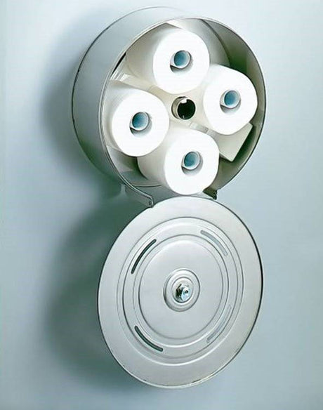 Stainless Steel 4 Station Toilet Roll Carousel Dispenser