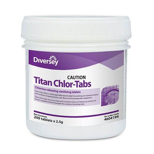 Titan Chlor-Tabs - 2x200gm Hospital Grade Disinfectant Cleaner